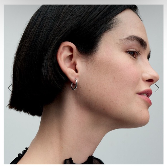 Pandora Moments 18 mm Charm Hoop Earrings 293355 - Picture 2 of 3